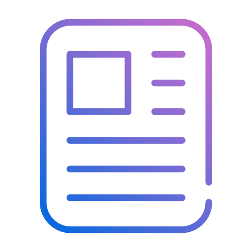 Content Generic gradient outline icon