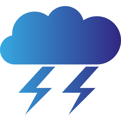 Lightning strikes Generic gradient fill icon