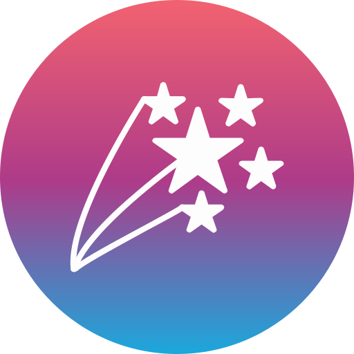 Shooting star Generic gradient fill icon