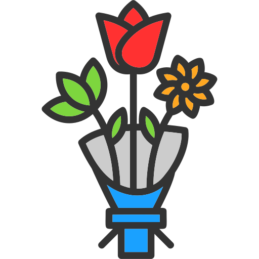 ramo de flores icono gratis