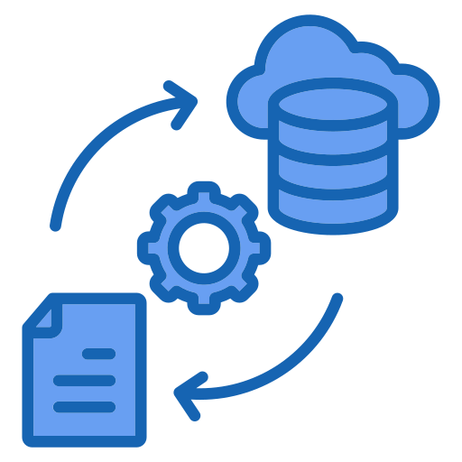 Transformación de datos icono gratis