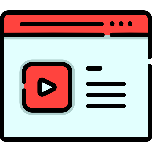 web de videos icono gratis