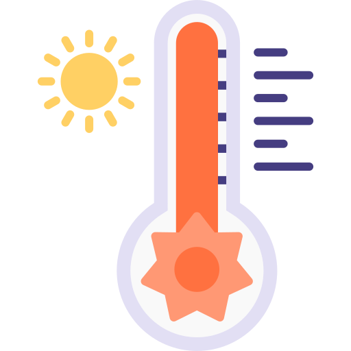 temperatura caliente icono gratis