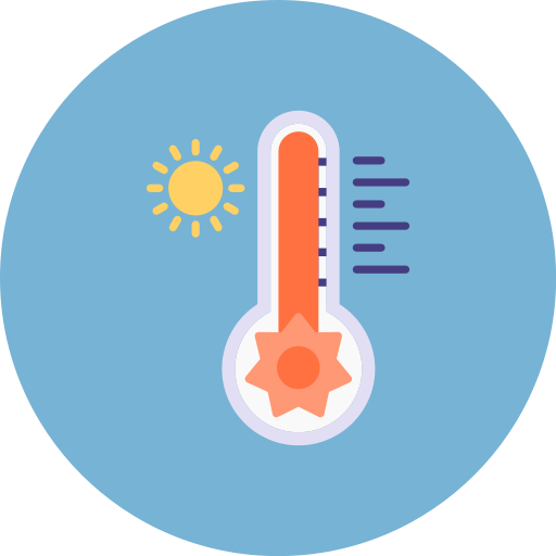 temperatura caliente icono gratis