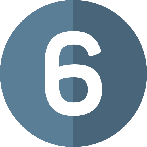 número 6 grátis ícone número 6 grátis ícone