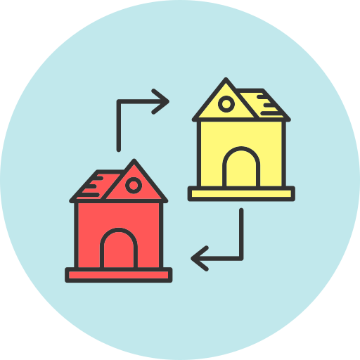 Échange de maison Icône gratuit Échange de maison Icône gratuit