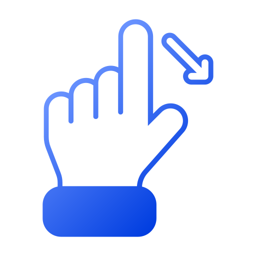 Drag Down - Free hands and gestures icons