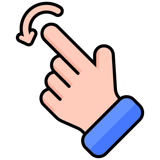 Swipe left - Free hands and gestures icons