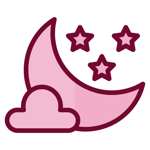 Half moon icon (Symbol png) pink