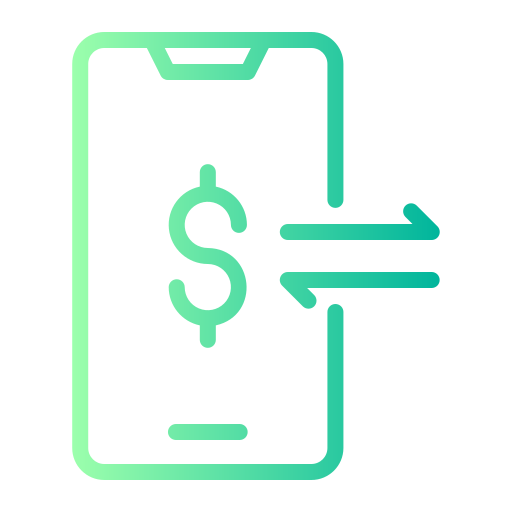 transferencia móvil icono gratis