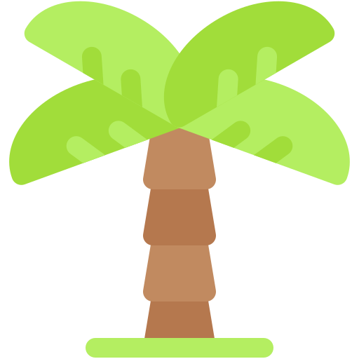 Árbol de coco icono gratis