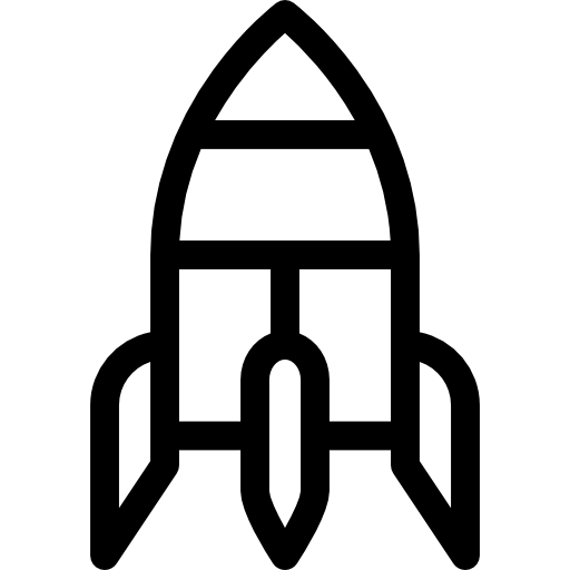 Rocket Curved Lineal icon