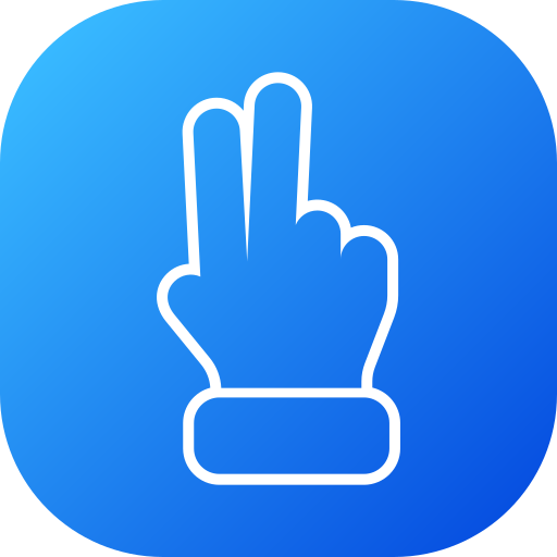 Two Fingers Generic gradient fill icon