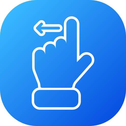 arrastra a la izquierda icono gratis