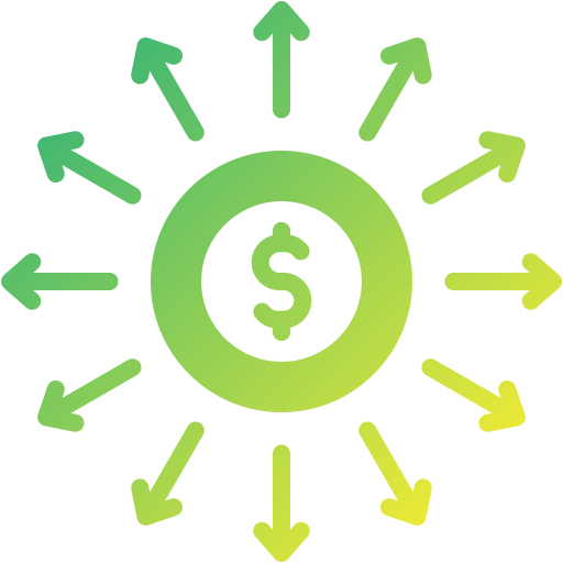 Distribute Generic gradient fill icon