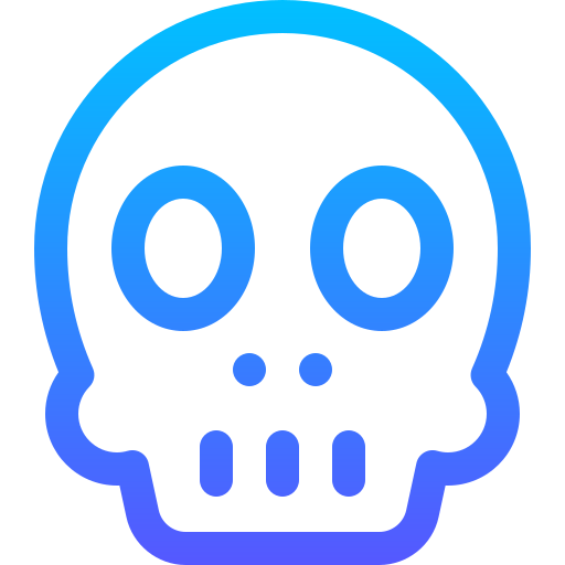 Skull Basic Gradient Lineal color icon