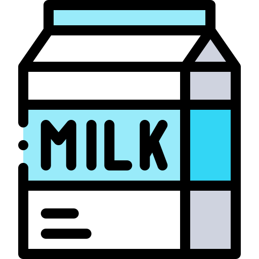 Milk Detailed Rounded Lineal color icon