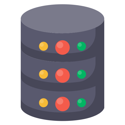 Database Vectors Tank Color Fill icon