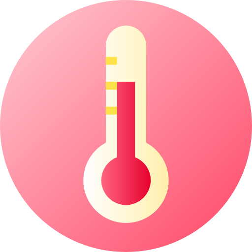 Thermometer Flat Circular Gradient icon