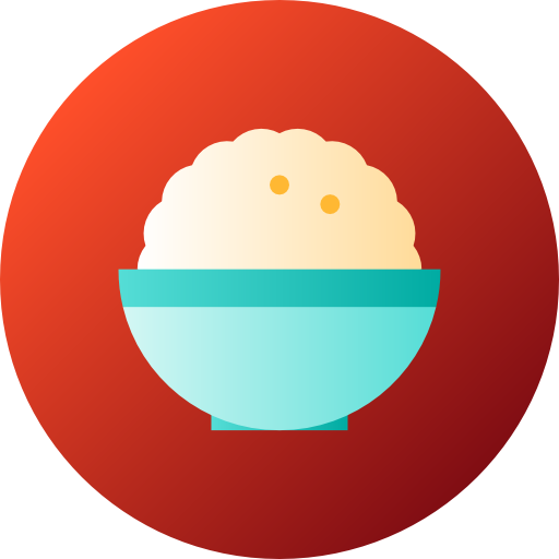 Rice Flat Circular Gradient icon