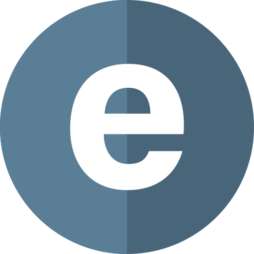 Letter e Generic color fill icon