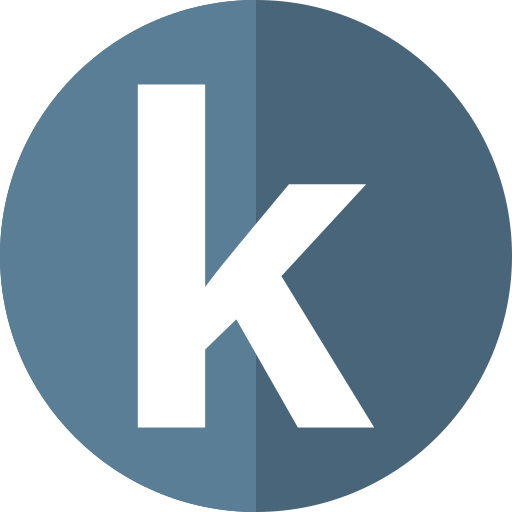 Letter k Generic color fill icon