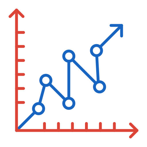 gráfico de líneas icono gratis