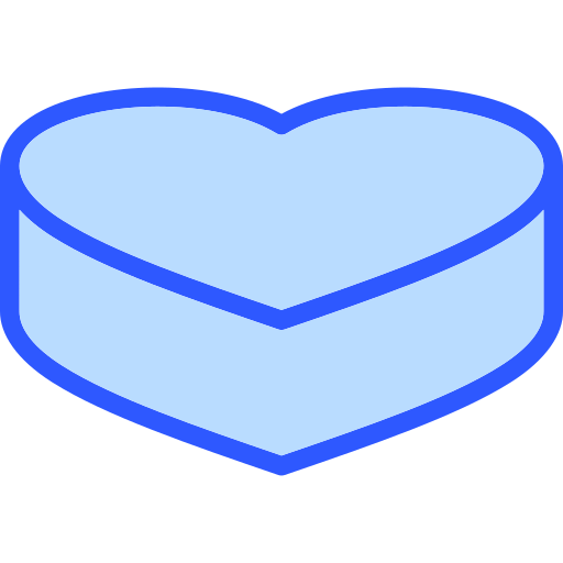 caja de corazón icono gratis