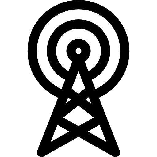 Antenna Basic Rounded Lineal icon