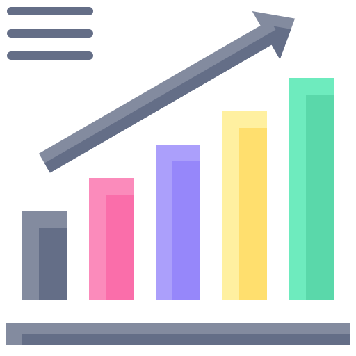 Bar chart Generic color fill icon