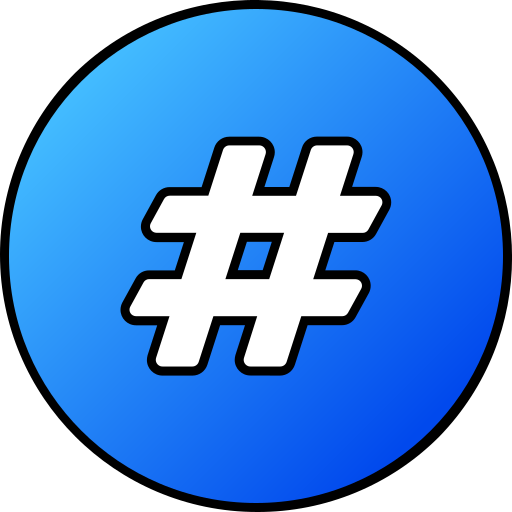 Hashtag Generic gradient lineal-color icon