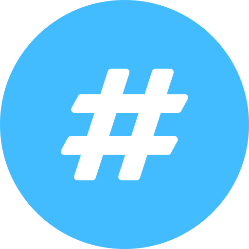 Hashtag Generic color fill icon