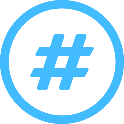 Hashtag Generic color fill icon