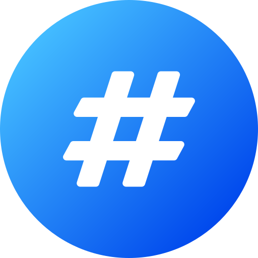 Hashtag Generic gradient fill icon