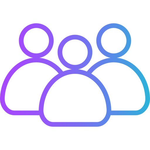 Group Generic gradient outline icon