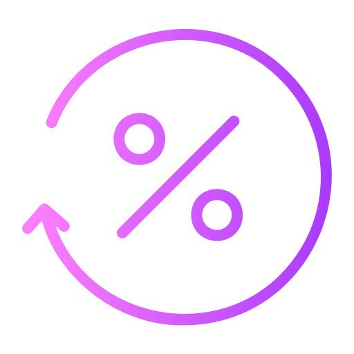 Percentage free icon Percentage free icon