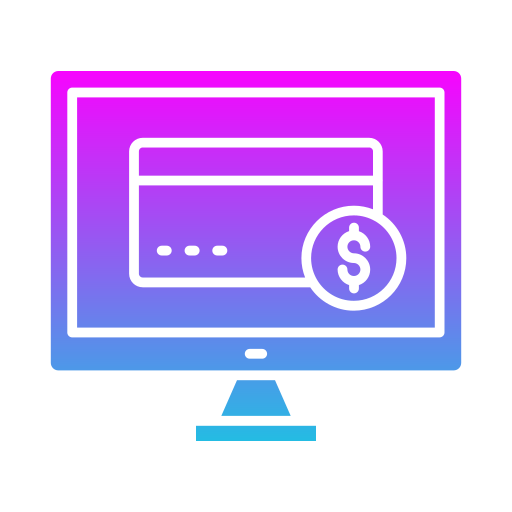 pago en línea icono gratis
