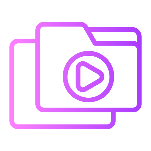 carpeta de videos icono gratis