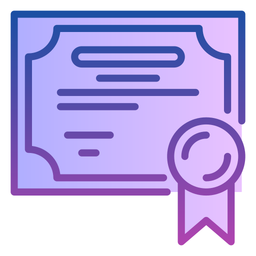 Certificate Generic gradient lineal-color icon