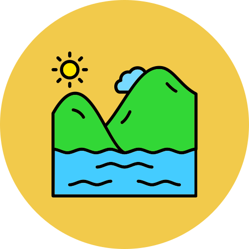 río icono gratis