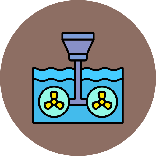 Energia del oceano icono gratis