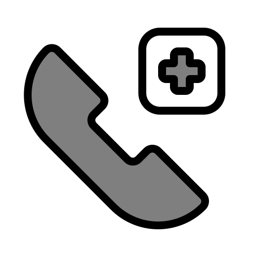 llamada de emergencia icono gratis