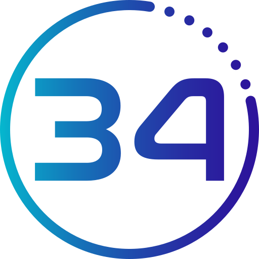 treinta y cuatro icono gratis