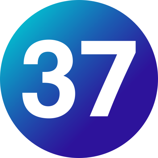 treinta y siete icono gratis