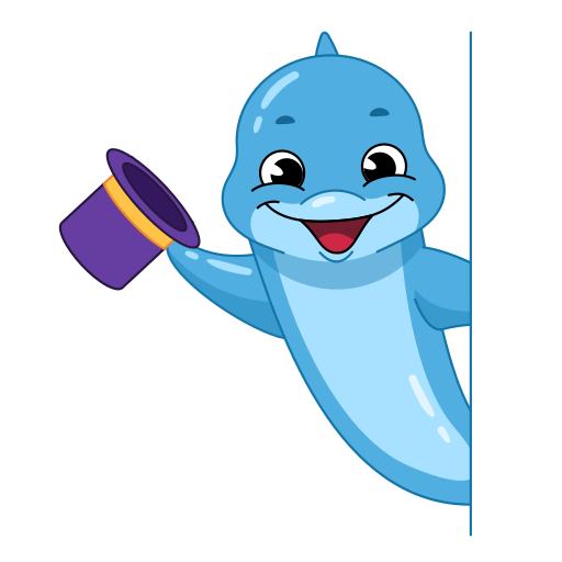 Dolphin free sticker