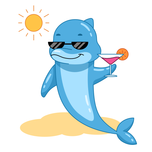 Dolphin free sticker Dolphin free sticker