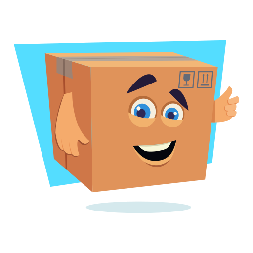 Carton box Stickers - Free smileys Stickers