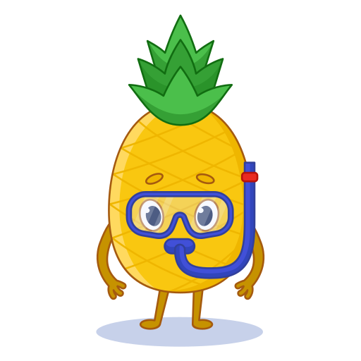 Pineapple free sticker