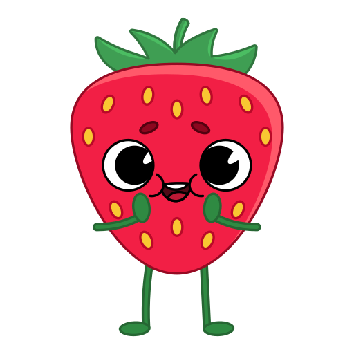 Strawberry Stickers - Free food and restaurant Stickers