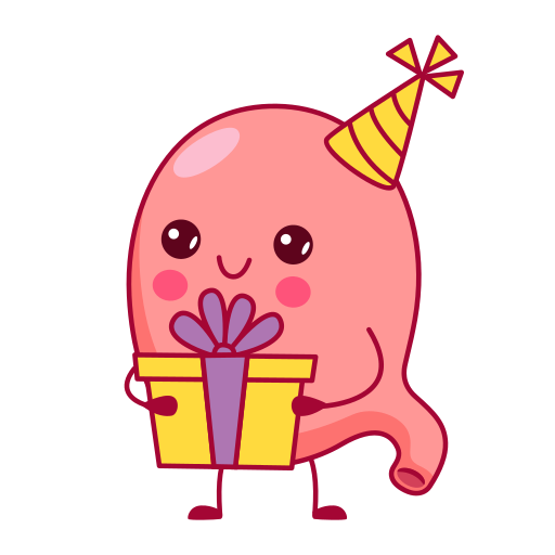 Stomach free sticker